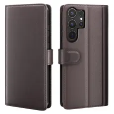 AMORUS Samsung Galaxy S26 Ultra Fodral &Auml;kta L&auml;der Brun