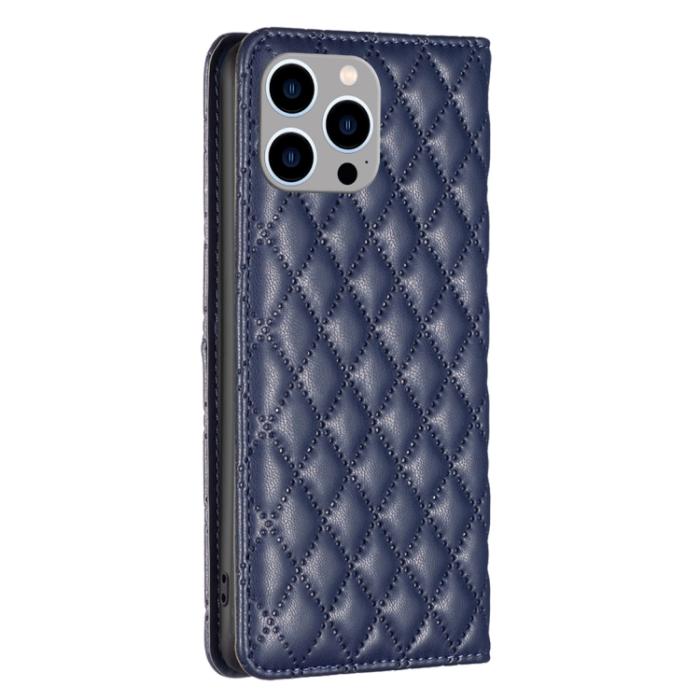 Bild 3, iPhone 15 Pro Max Fodral Diamond Flip Läder Blå