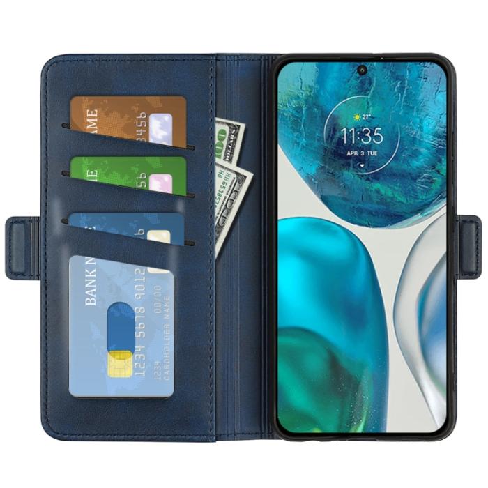 Bild 4, Motorola Moto G52/G82 Fodral Magnetisk Stängning Blå