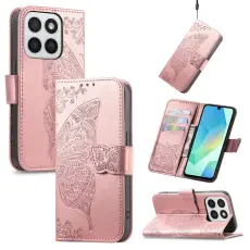 Honor 400 Smart Fodral Med Fj&auml;ril Tryck Ros&eacute;guld
