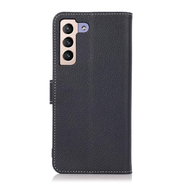 Bild 3, Samsung Galaxy S22 Plus Fodral Litchi Läder Blå