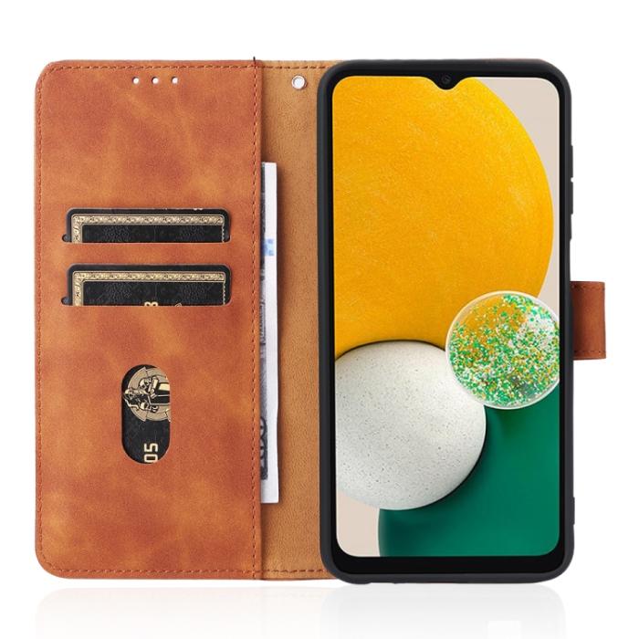 Bild 6, Samsung Galaxy A13 4G Fodral Skin Touch Brun