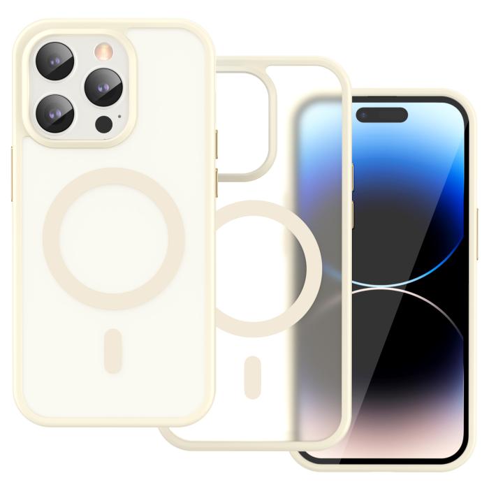 Bild 2, ColorPop iPhone 14 Pro Skal CH MagSafe Matt Off White