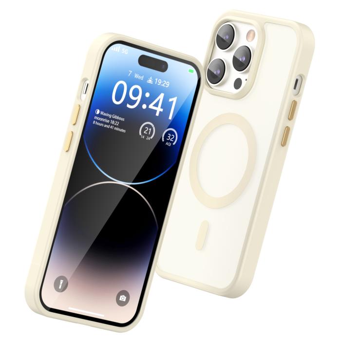 Bild 3, ColorPop iPhone 14 Pro Skal CH MagSafe Matt Off White