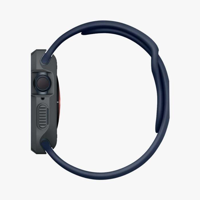 Bild 2, Spigen Apple Watch 44/45 mm Skal Rugged Armor Mörk Grå