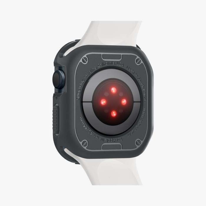 Bild 3, Spigen Apple Watch 44/45 mm Skal Rugged Armor Mörk Grå