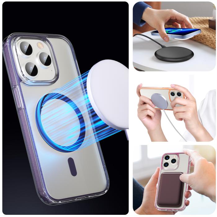 Bild 4, ColorPop iPhone 15 Pro Skal CH MagSafe Transparent/Ljus Blå