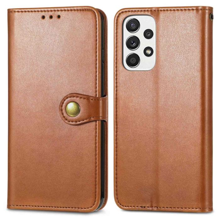Bild 1, Samsung Galaxy A23 5G Fodral PU Läder Brun
