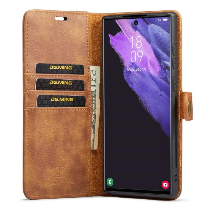 Bild 2, DG.MING Galaxy S23 Ultra 2in1 Magnet Fodral / Skal Brun