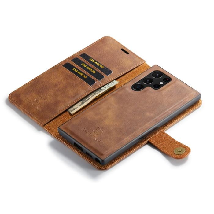 Bild 6, DG.MING Galaxy S23 Ultra 2in1 Magnet Fodral / Skal Brun