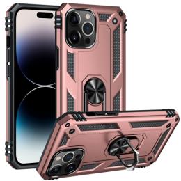 iPhone 14 Pro Max Skal Shockproof Hybrid Ring Roséguld