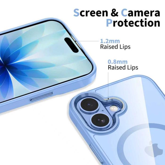 Bild 5, Tech-Protect iPhone 17 Skal MagSafe MagMat Blue / Clear