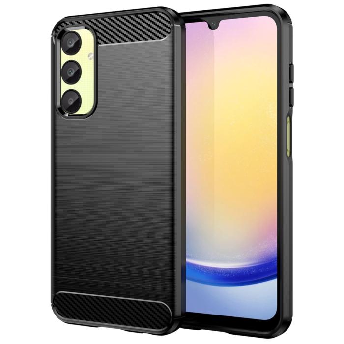 Bild 1, Samsung Galaxy A25 5G Skal Borstad Stål Textur Svart