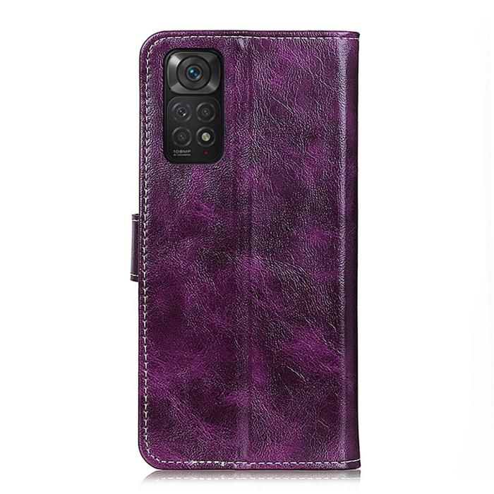 Bild 3, Xiaomi Redmi Note 11 4G Fodral Crazy Horse Lila
