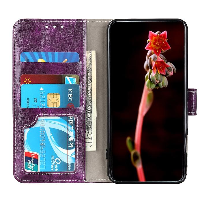 Bild 4, Xiaomi Redmi Note 11 4G Fodral Crazy Horse Lila