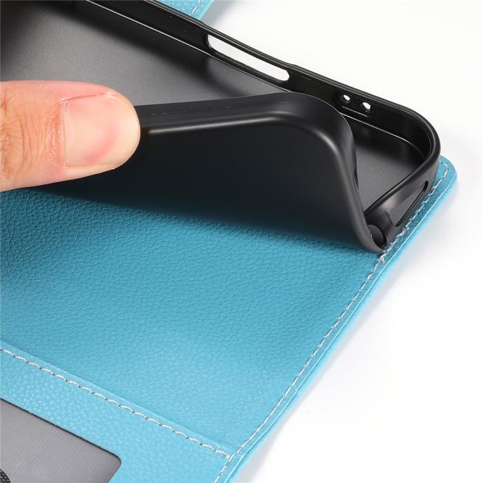 Bild 5, Xiaomi 17T Fodral Litchi Läder Ljus Blå