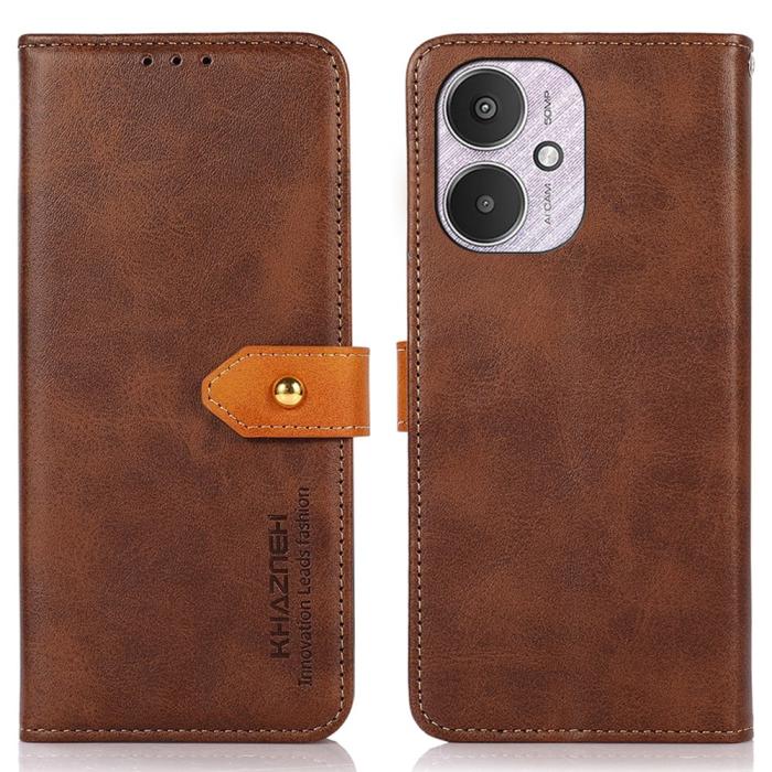Bild 1, KHAZNEH Xiaomi Redmi 13C 4G Fodral Dual-Color Brun