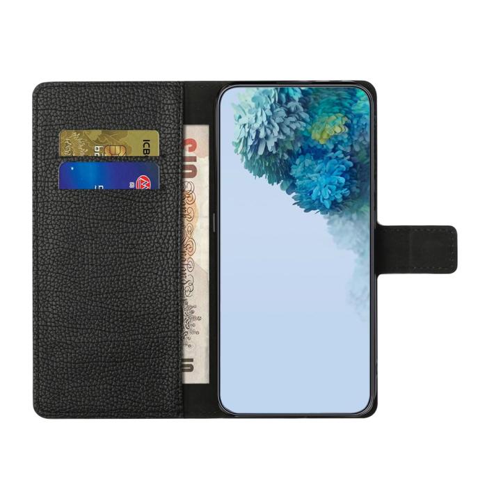 Bild 2, Motorola Moto G86 Power/G86 5G Fodral Litchi Läder Svart