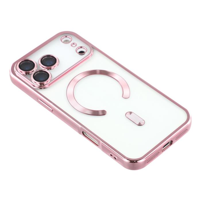 Bild 4, iPhone 17 Pro Max Skal MagSafe Electroplated TPU Rosa