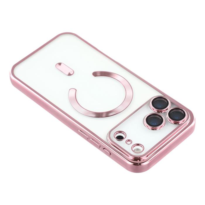 Bild 5, iPhone 17 Pro Max Skal MagSafe Electroplated TPU Rosa