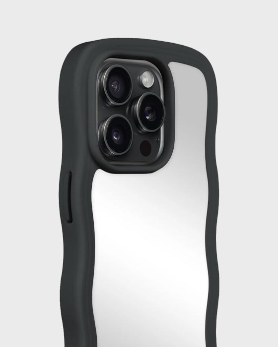 Bild 3, holdit iPhone 15 Pro Skal Wavy Black Mirror
