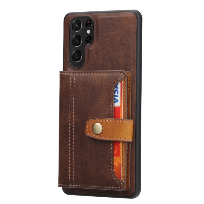 Bild 2, Samsung Galaxy S22 Ultra Skal Med Plånboksfunktion Brun