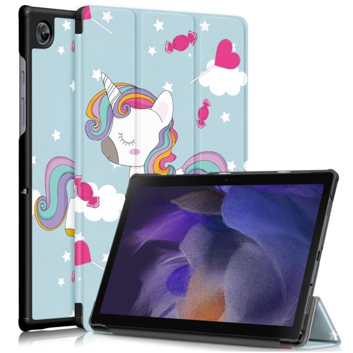 Bild 1, Samsung Galaxy Tab A8 10.5 (2021) Fodral Tri-Fold Unicorn