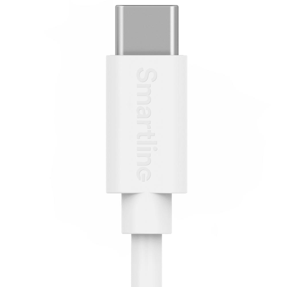 Smartline 1m USB-C - Lightning MFi Laddningskabel Vit