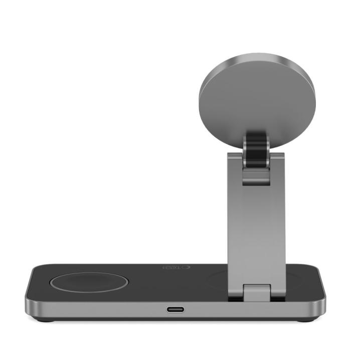 Bild 6, Tech-Protect 15W Qi Trådlös 3in1 Magnetisk MagSafe Laddare Svart