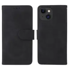 iPhone 15 Fodral Skin Touch Läder Svart