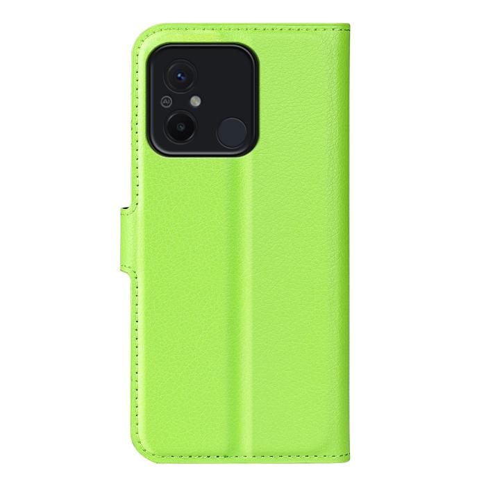 Bild 6, Xiaomi Redmi 12C 4G Fodral Litchi Läder Grön