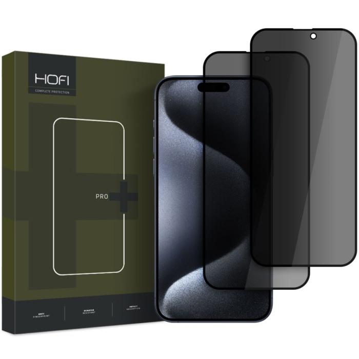 Bild 1, HOFI iPhone 16 2-PACK Skärmskydd Anti Spy Pro+ Privacy
