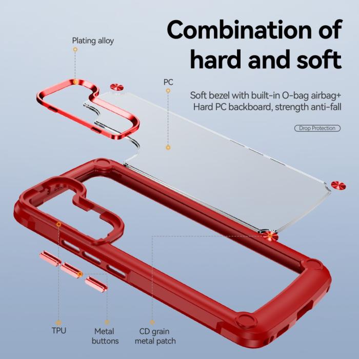 Bild 4, Samsung Galaxy S23 Plus Skal Shockproof Hybrid Röd