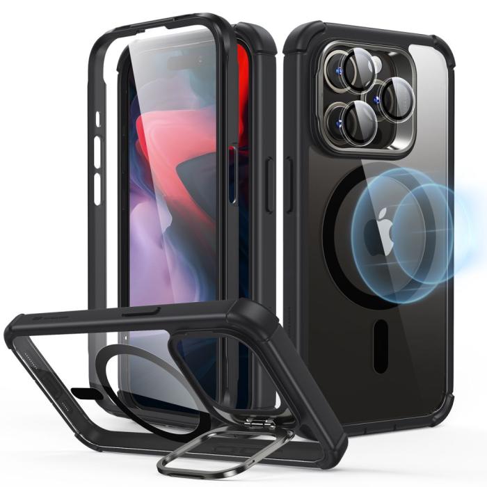 Bild 1, ESR iPhone 15 Pro Skal MagSafe Armor Tough Kickstand HaloLock