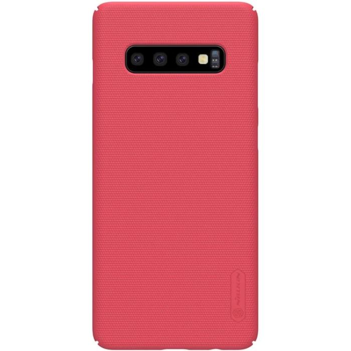Bild 1, NILLKIN Samsung S10 Plus Shield Frostat Skal - Röd