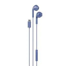Happy Plugs H&ouml;rlurar In-Ear USB-C Tr&aring;dbundna Bl&aring;