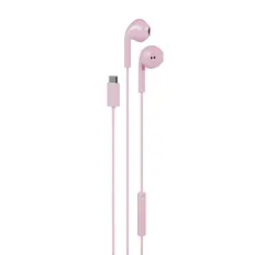 Happy Plugs H&ouml;rlurar In-Ear USB-C Tr&aring;dbundna Rosa