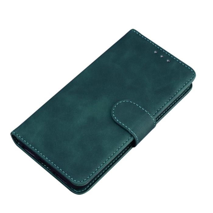 Bild 5, Motorola Moto G71 Fodral Skin Touch Läder Mörk Grön