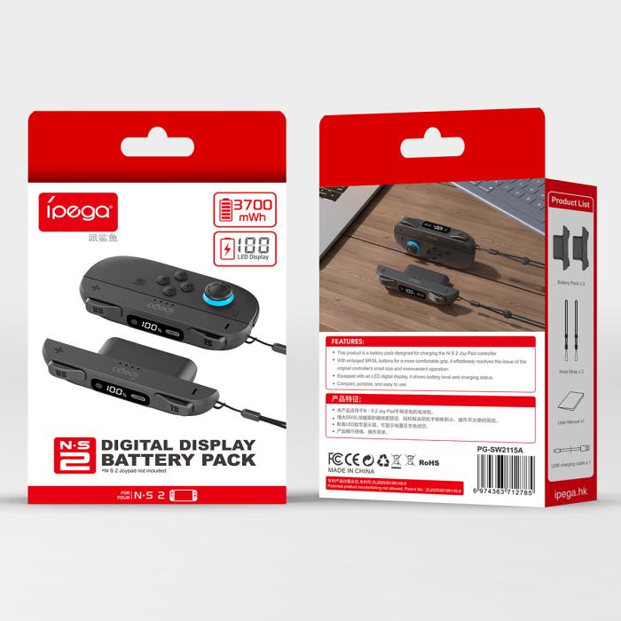 Bild 6, iPega Nintendo Switch 2 2-PACK Batteripaket För Handkontroll