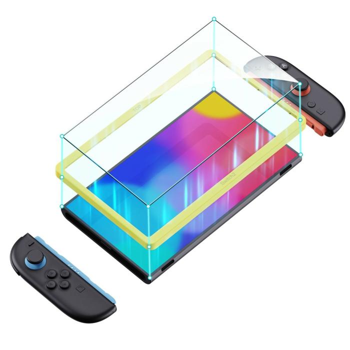 Bild 3, Nintendo Switch 2 2-PACK Skärmskydd Härdat Glas
