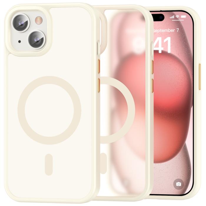 Bild 1, ColorPop iPhone 15 Skal CH MagSafe Matt Off White