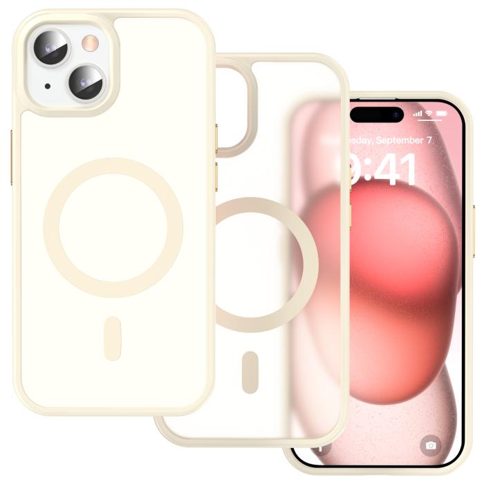 Bild 2, ColorPop iPhone 15 Skal CH MagSafe Matt Off White