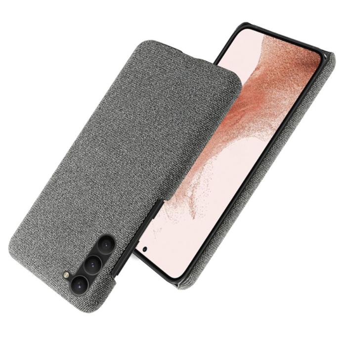 Bild 2, Samsung Galaxy S24 Plus Slim Tygbelagt Skal Grå