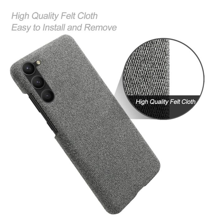 Bild 4, Samsung Galaxy S24 Plus Slim Tygbelagt Skal Grå