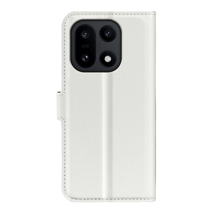 Bild 3, OnePlus 15 Fodral Litchi Läder Vit