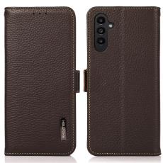 KHAZNEH Galaxy S24 Fodral Äkta Läder RFID Brun