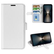 Sony Xperia 1 VII Fodral Crazy Horse L&auml;der Vit