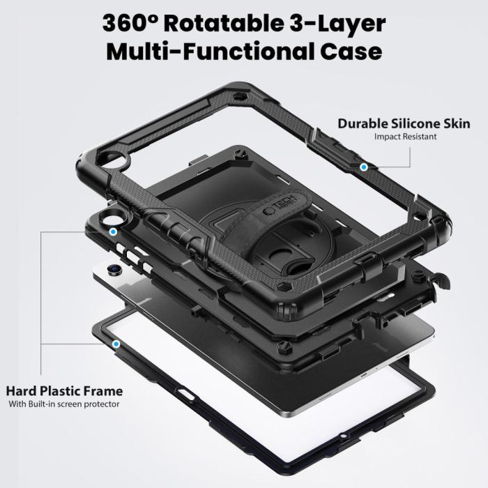 Bild 4, Tech-Protect Galaxy Tab A11 Plus / A9 Plus Skal 360 Solid Svart