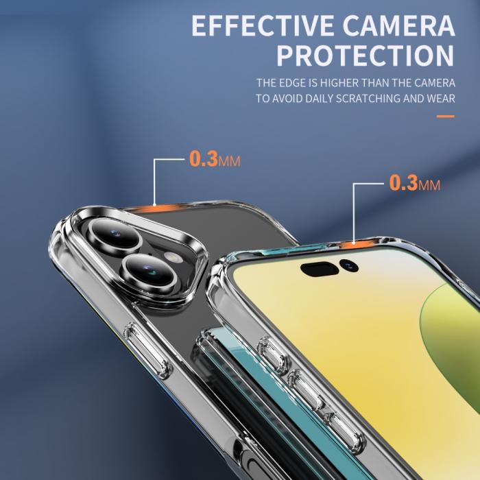 Bild 5, iPhone 16 Plus Skal Med Kortfack TPU Transparent