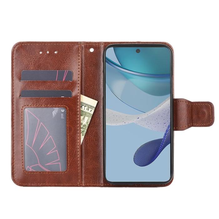 Bild 3, Motorola Moto G13 / G23 / G53 5G Fodral Läder Brun